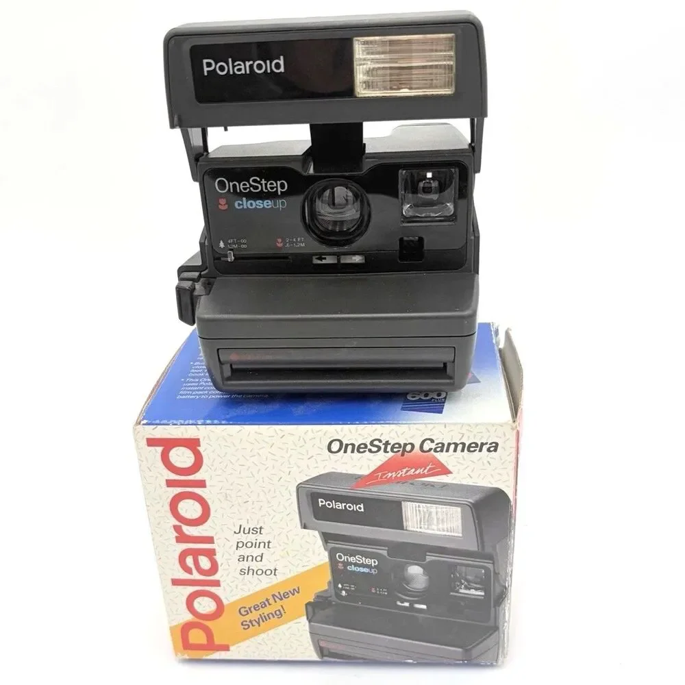Polaroid OneStep CloseUp 600 Plus Instant Camera Box Tested Works Vintage
